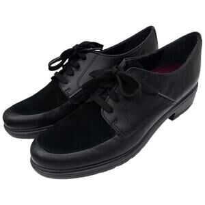 Munro Women's Veranda Women's Lug Sole Oxford Loafer Shoes Black Size 9 Narrow